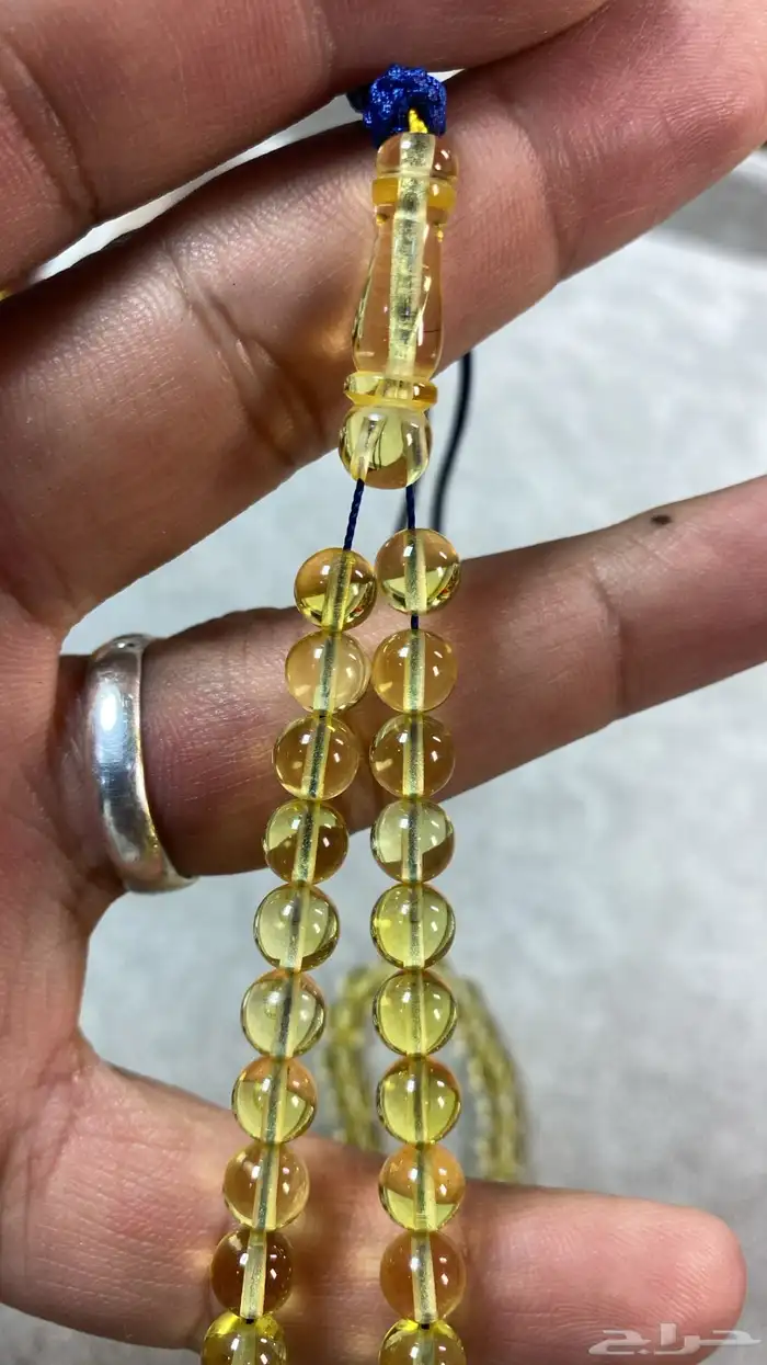 مسباح كهرمان كلنغرادي شفاف 99خرزه 2