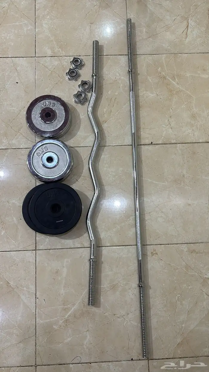 بارات  دامبلز 15كيلو  بليتات 30كيلو  بنش 0