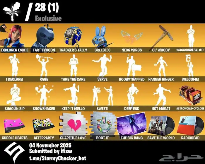 حساب فورت طور الزومبي خامل (علامة صفراء) 0