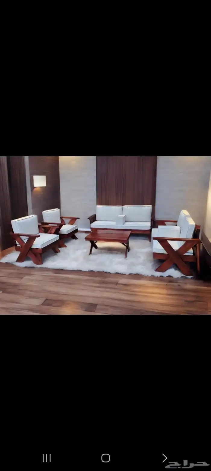 جلسات خارجيه خشب خالص وجلسات حديد تفصيل حسب الطلب 0