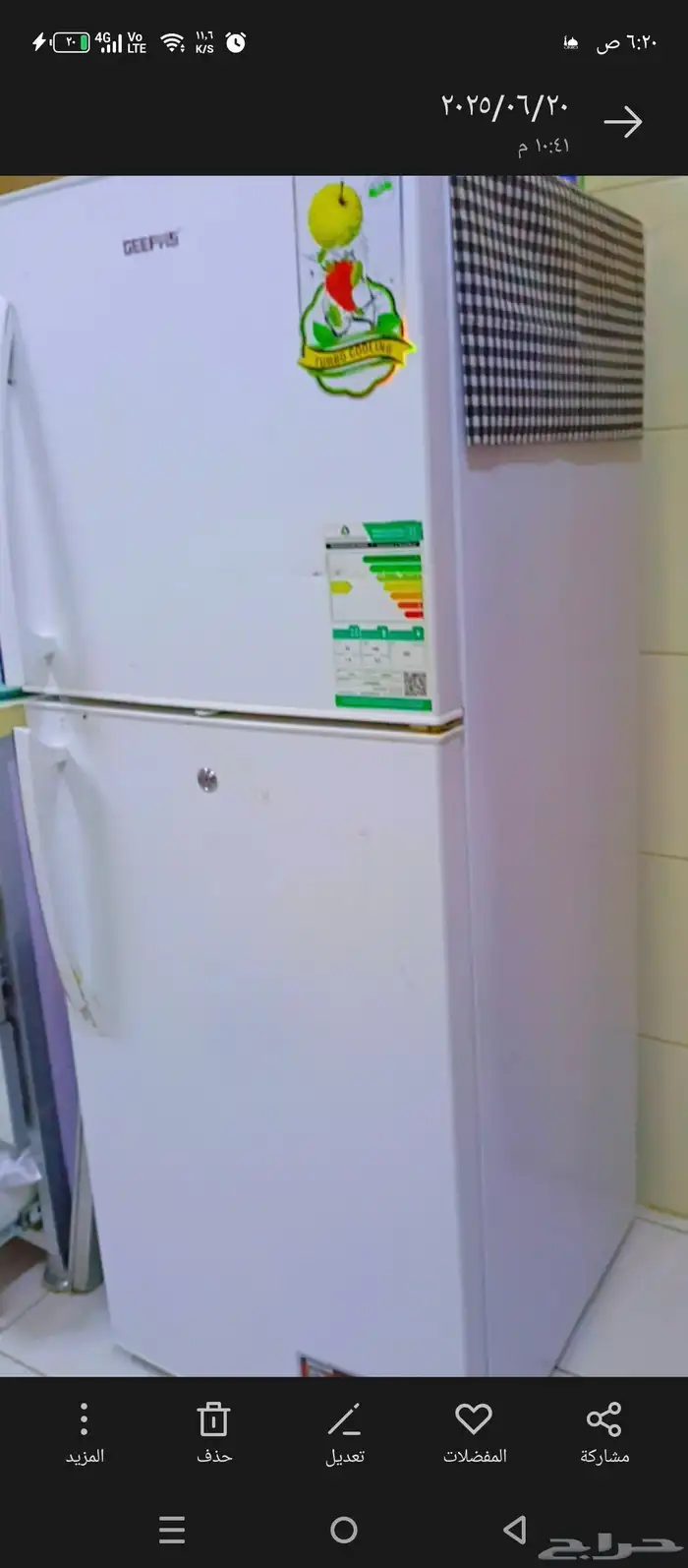 ثلاجه شبه جديده لا عيب فيها 1