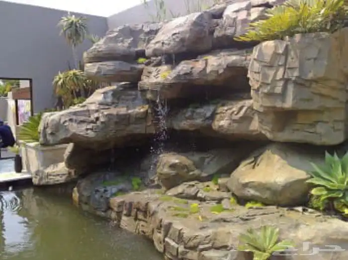 مجسمات وشلالات وعمل نوافير 4