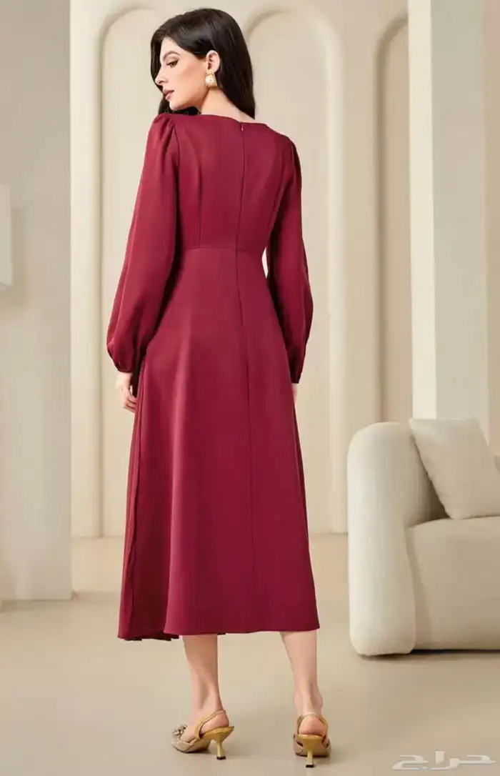 فستان جديد عنابي 3