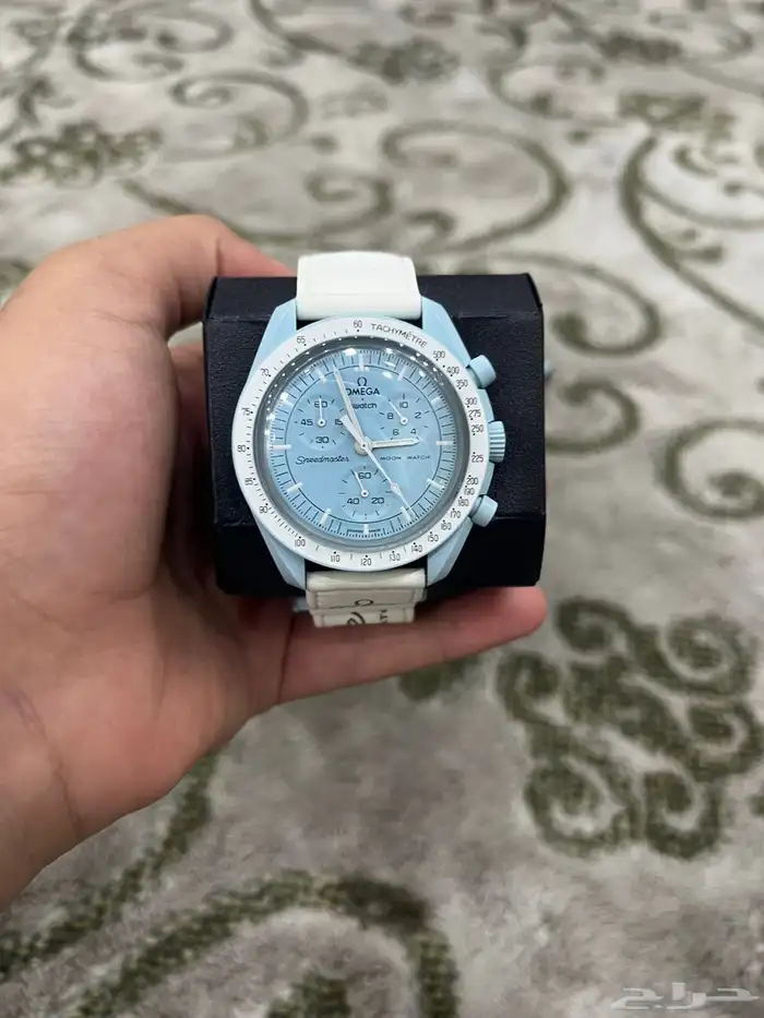 ساعه اوميغا سواتش اصليه ازرق 1