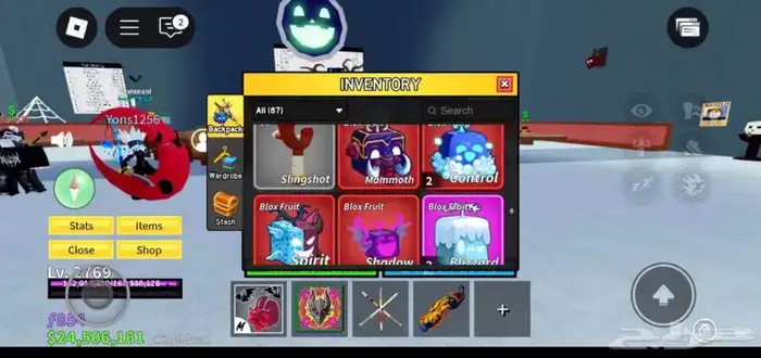 حساب روبلوكس ماب بلوكس فروت 1