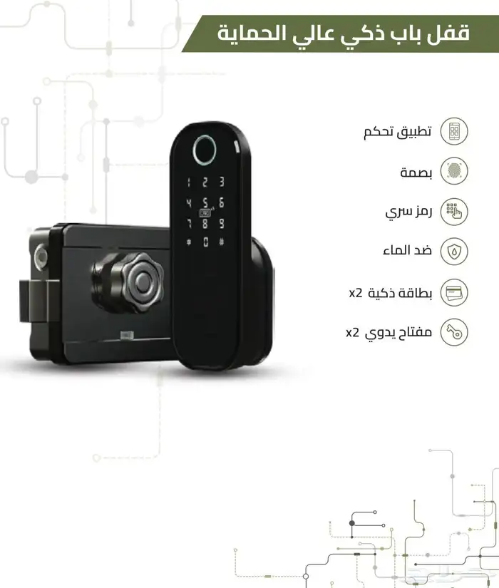قفل وفتح ابواب زجاج-قفل ذكي باب قزاز اقفال ذكيه 2