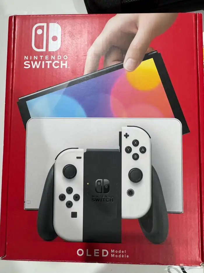نينتيندو سويتش اوليد(ابيض) Nintendo switch oled(white) مع ال 0