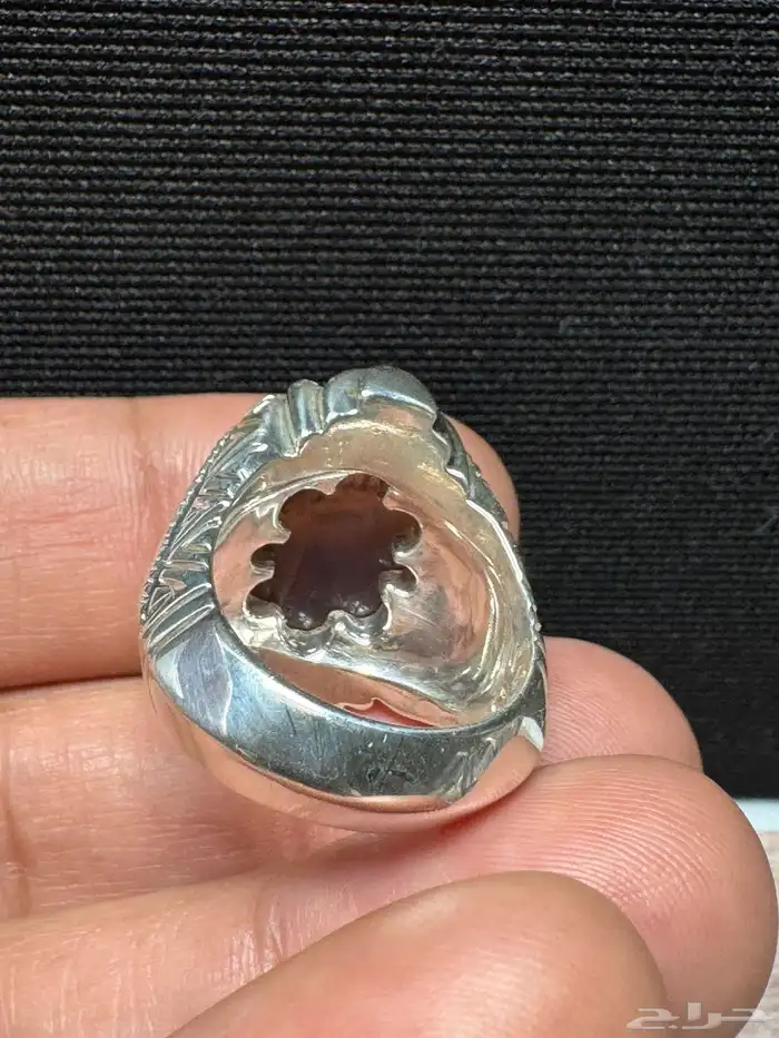 خاتم عقيق يماني شجري مصور صياغة حمادة VIP 18