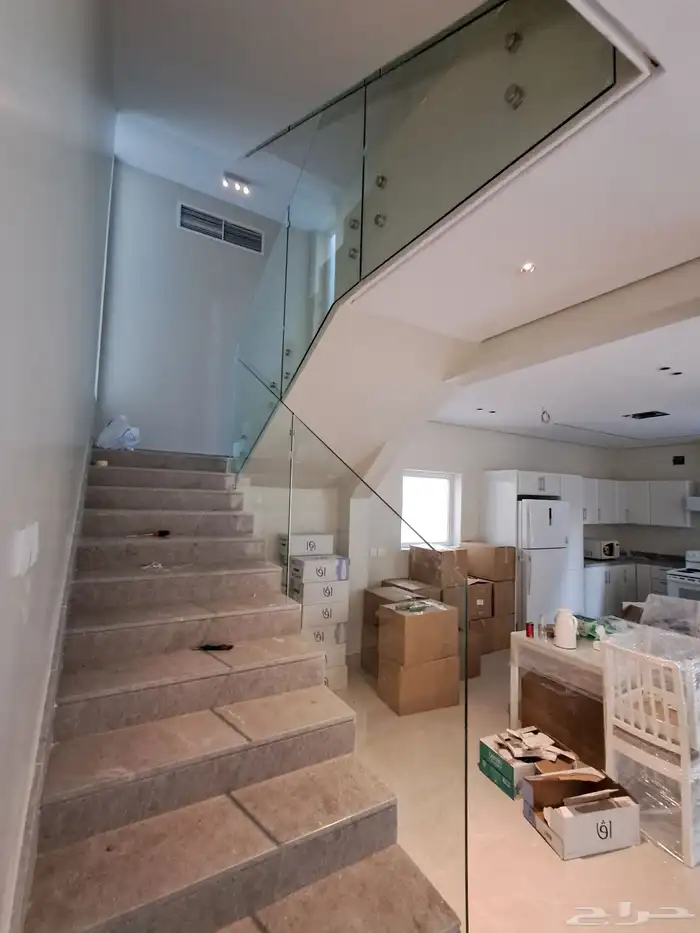 ترابزين زجاج سكوريت 12 ملي تفصيل درابزين سلم الرياض 5