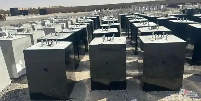 حواجز خرسانية نيوجرسي قواعد أعمدة انارة 7