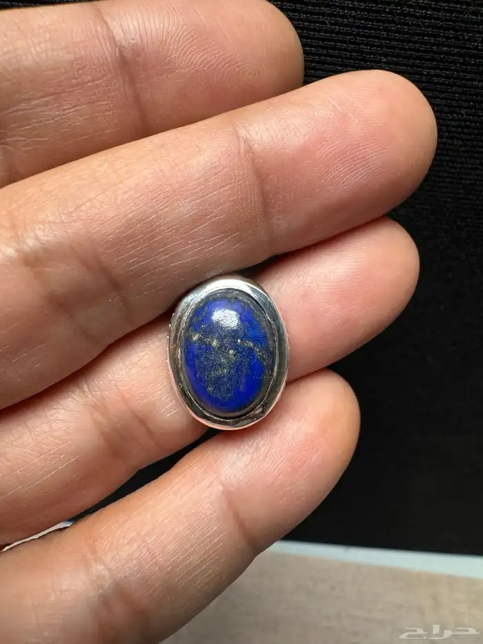 خاتم لازورد افغاني طبيعي صاغة عارف عيار 990 16