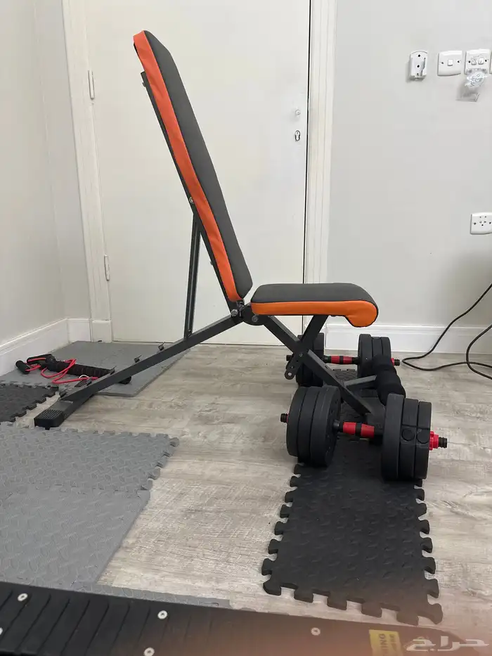 Adjustable Bench and 2 x 10 KG dumbells for sale 2