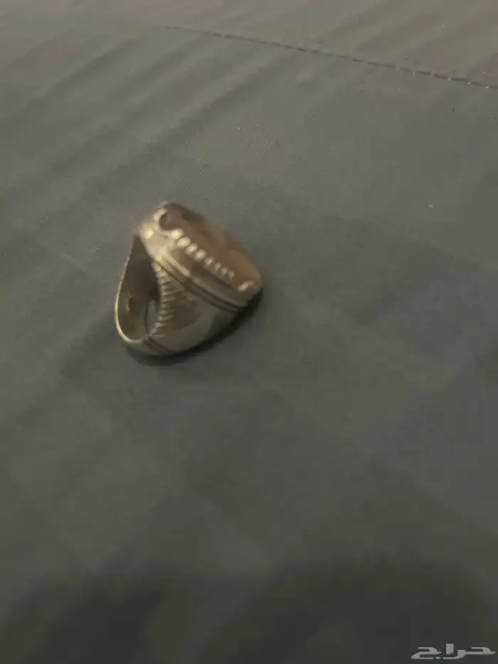 خاتم فضه عقيق يماني مصور 2