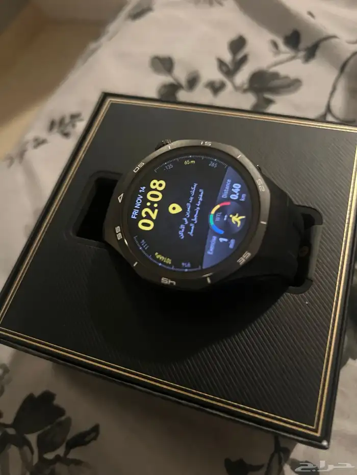 ساعة هواوي جي تي 5 برو بسير اسود شبهه جديده دون خدوش 2