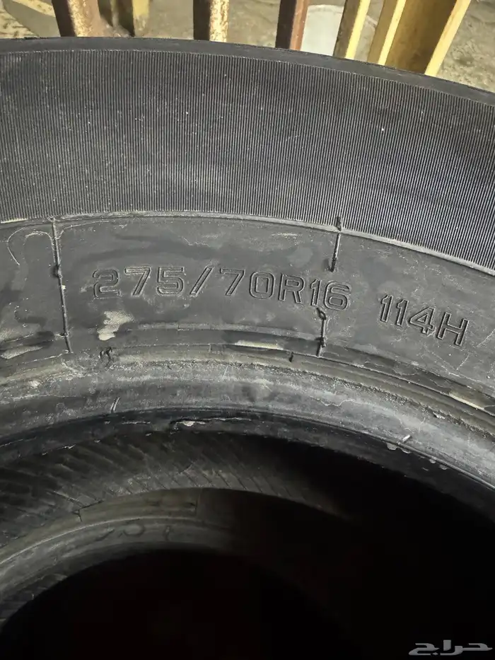 للبيع كفرات شبه جديده 275 70 16 4