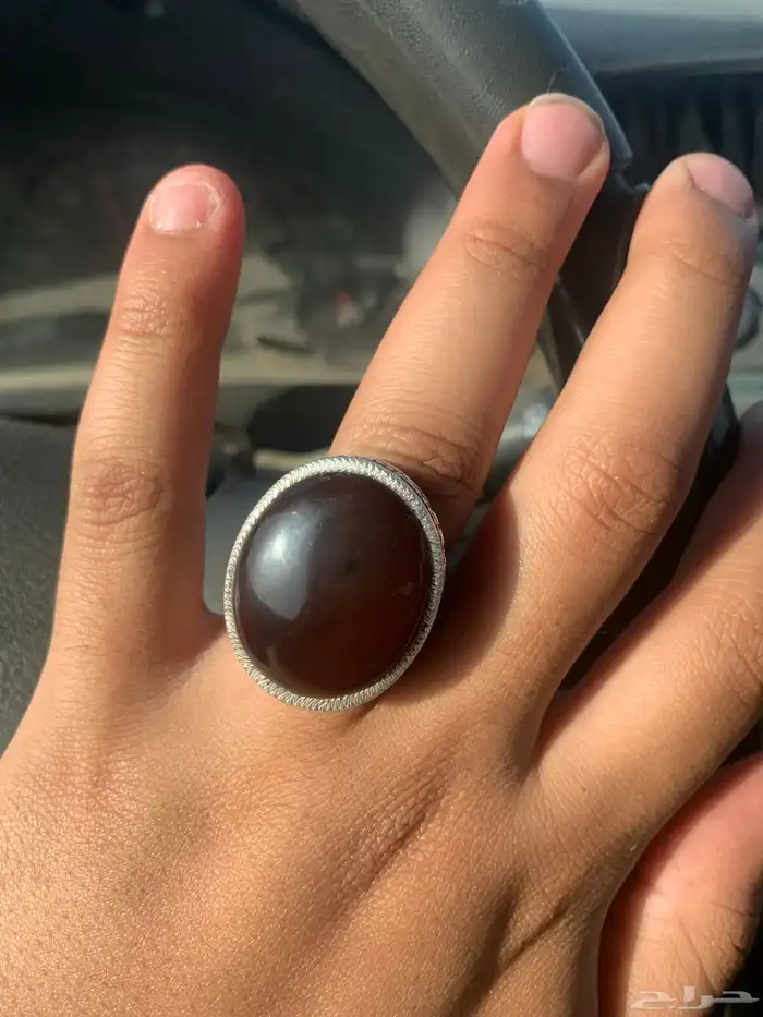 خاتم عقيق كرزي صياغة عارف 3