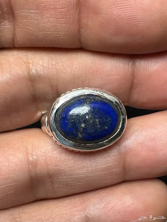 خاتم لازورد افغاني طبيعي صاغة عارف عيار 990 6