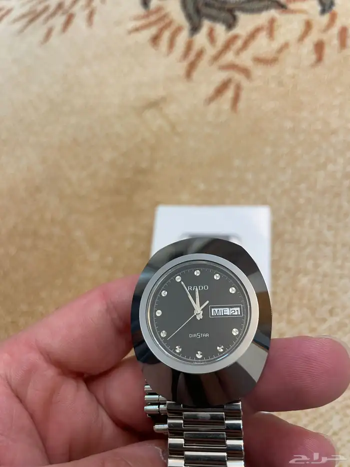 للبيع ساعه رادو دايستار لون فضي مستخدمه 30