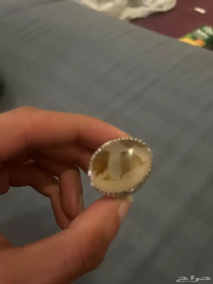 خاتم فضه عقيق يماني مصور 0