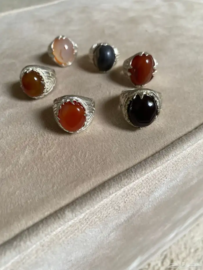 خواتم احجار كريمة متنوعة اصلية 4