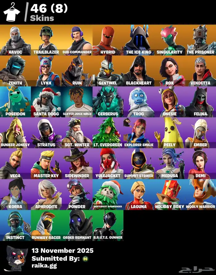 للبيع حساب فورت نايت 0