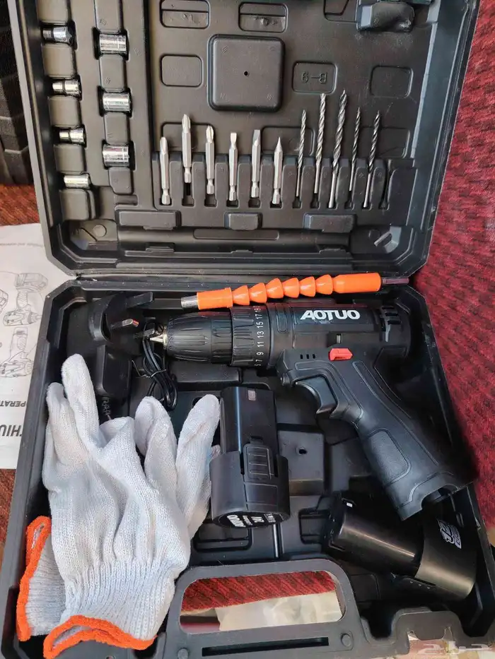 دريل جديد الكمية محدودة ماركة اوتو يتحمل الشغل بطاريتن 4