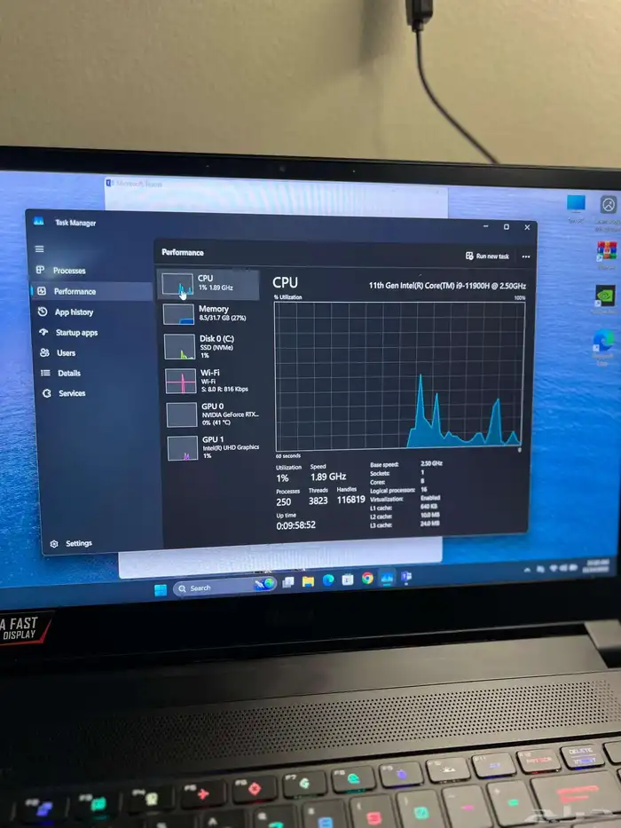 MSI GS66 Stealth i9   RTX 3080  شاشة 360Hz لابتوب قيمنق 7