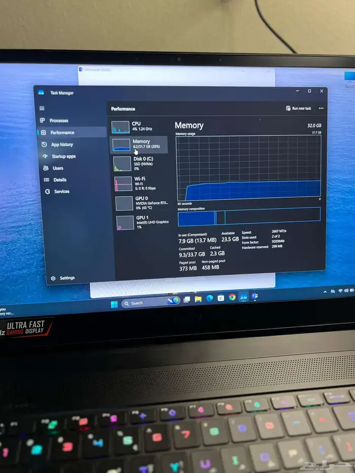 MSI GS66 Stealth i9   RTX 3080  شاشة 360Hz لابتوب قيمنق 8