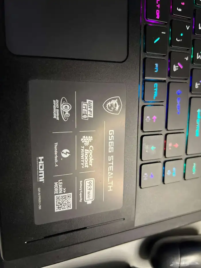 MSI GS66 Stealth i9   RTX 3080  شاشة 360Hz لابتوب قيمنق 5
