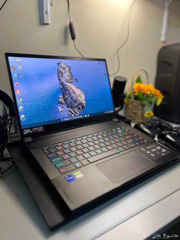 MSI GS66 Stealth i9   RTX 3080  شاشة 360Hz لابتوب قيمنق 0