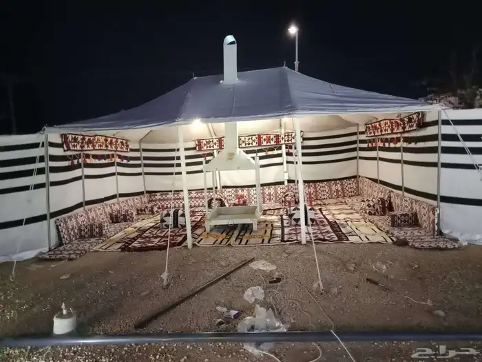 تركيب خيام المزاحمية وبيوت الشعر وخياطه اشرعه ضد المطر 1