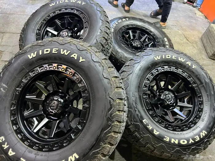 جنوط فيول 6 مسمار مع كفرات ودواي نص حجري مقاس 285 70 17  25 6