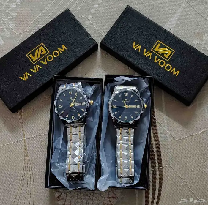 ساعة VA VOOMضد الماء ممتازة2حبة على120ريال ساعة ماركة ممتازة 2