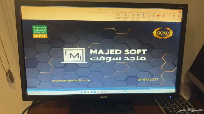 كمبيوتر مكتبي مع برنامج محاسبي وطابعة فواتير وقارئ باركود 5