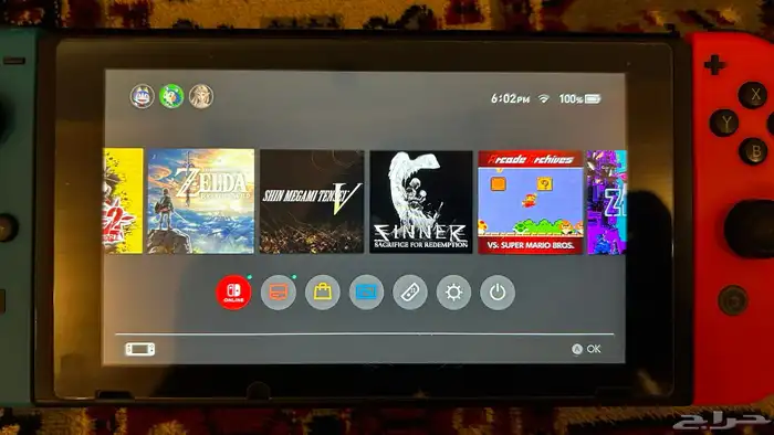 نينتيندو سويتش مع ألعابه وملحقاته 1