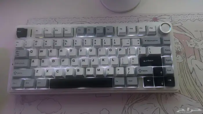 كيبورد aula F75 ابيض 0