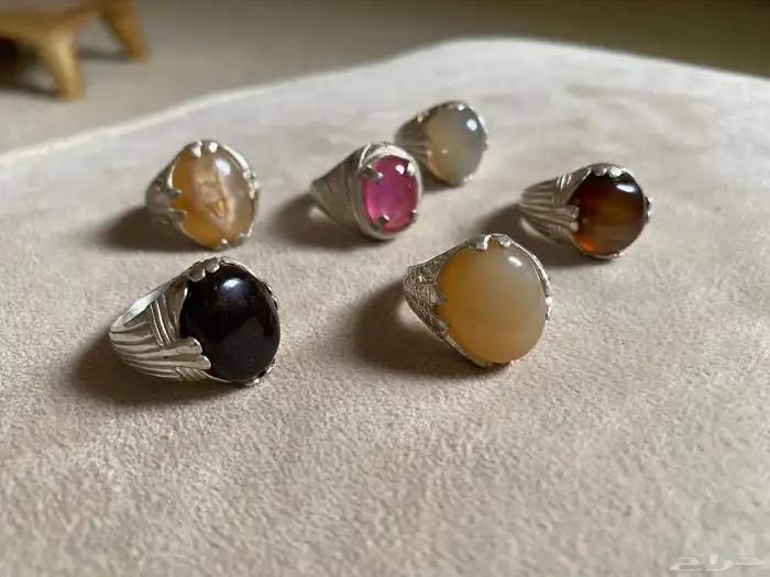 خواتم احجار كريمة متنوعة اصلية 2