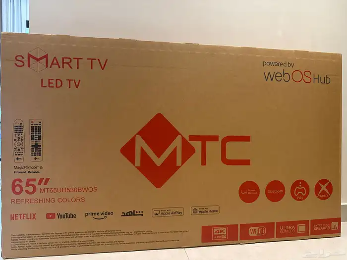 جديد - شاشة تلفزيون MTC 65 بوصة - Webos ماجيك ريموت سمارت 5