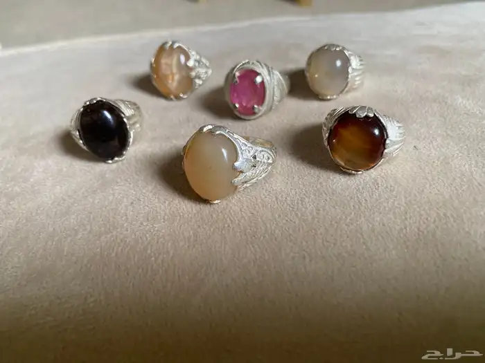 خواتم احجار كريمة متنوعة اصلية 1