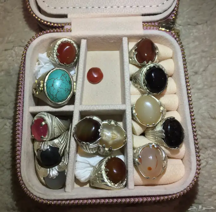 خواتم احجار كريمة متنوعة اصلية 0