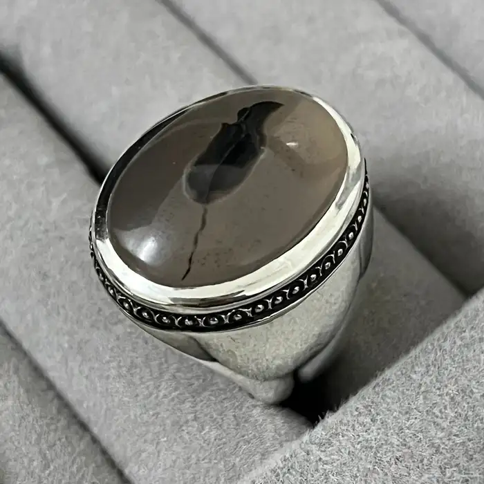 خاتم فضة عيار 980 صياغة يدوية اسطنبولي 0