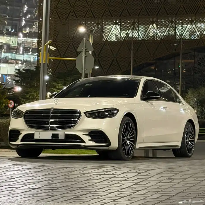 مرسيدس s500 ابيض مع داخلية حمراء فل كامل مواصفات 0