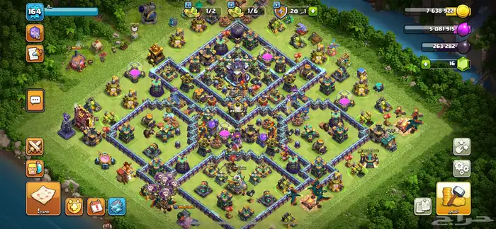 حساب كلاش اوف كلانس ( تاون 15 ) ماكس 14 0