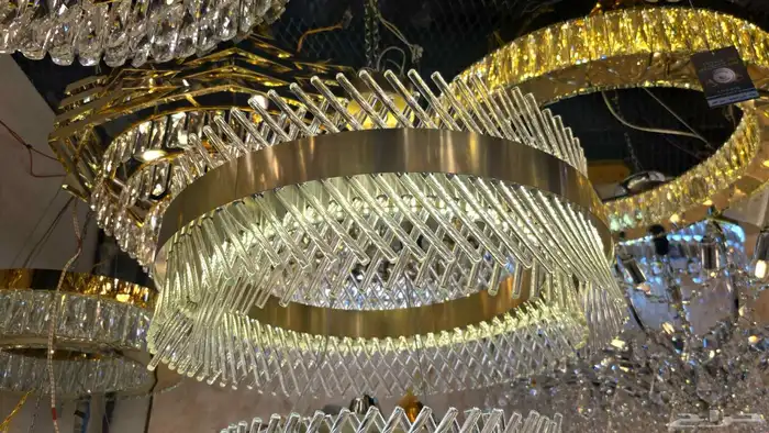 ثريات لد كريستال ثريات تصميم حجر 0