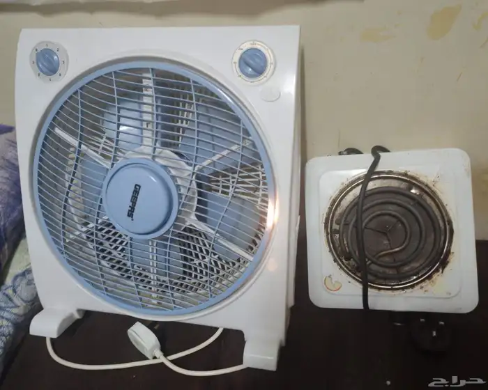 مروحه كهربائيه دوران 180 درجه مع عين شعله حراريه كهربائيه 0