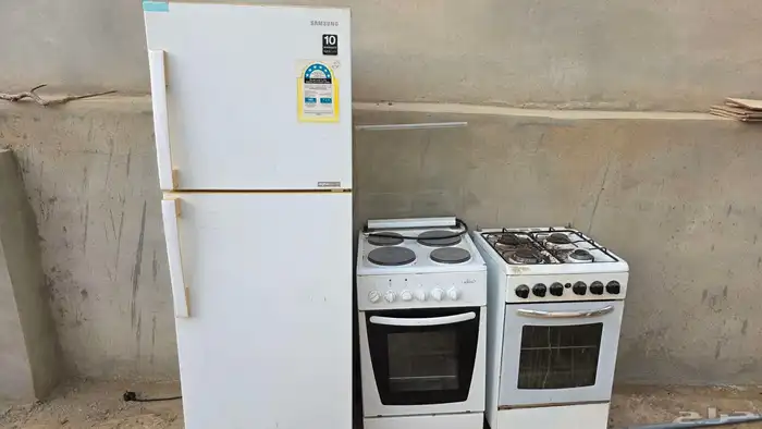 اثاث للبيع فرن غاز وفرن كهرب وثلاجة 0