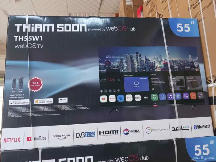 شاشات تلفزيون جديد سمارت 4kشاشة تلفزيون بالتوصيل والتركيب 5