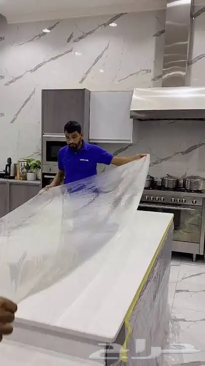 تركيب حمايه ppf للرخام 3