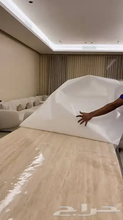 تركيب حمايه ppf للرخام 5