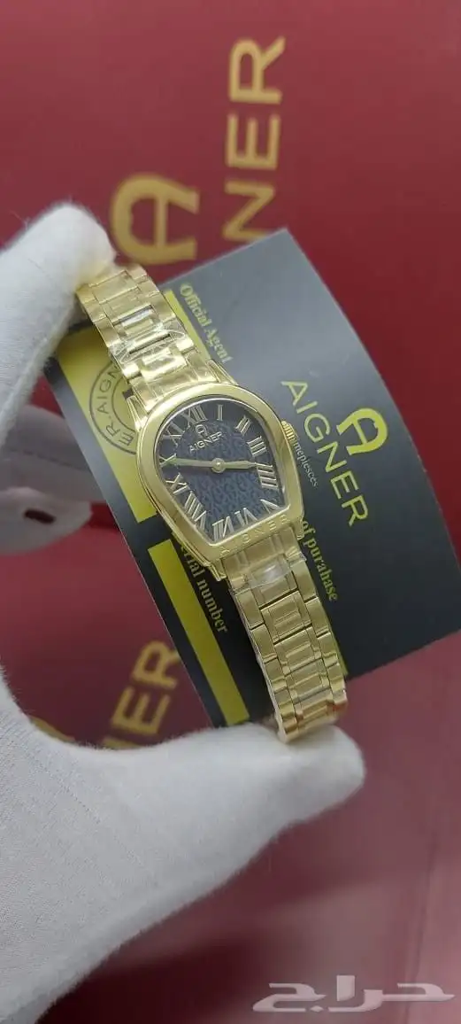 متجر_كاتشي ساعة اغنر نسائية حرف A مقاس 22ملم 4